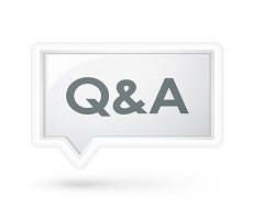 Q and A words on a speech bubble.